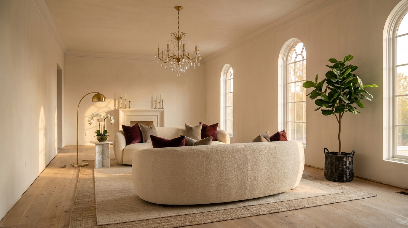 Fully designed Park Cities luxury living room by Jaq Figueroa Interiors